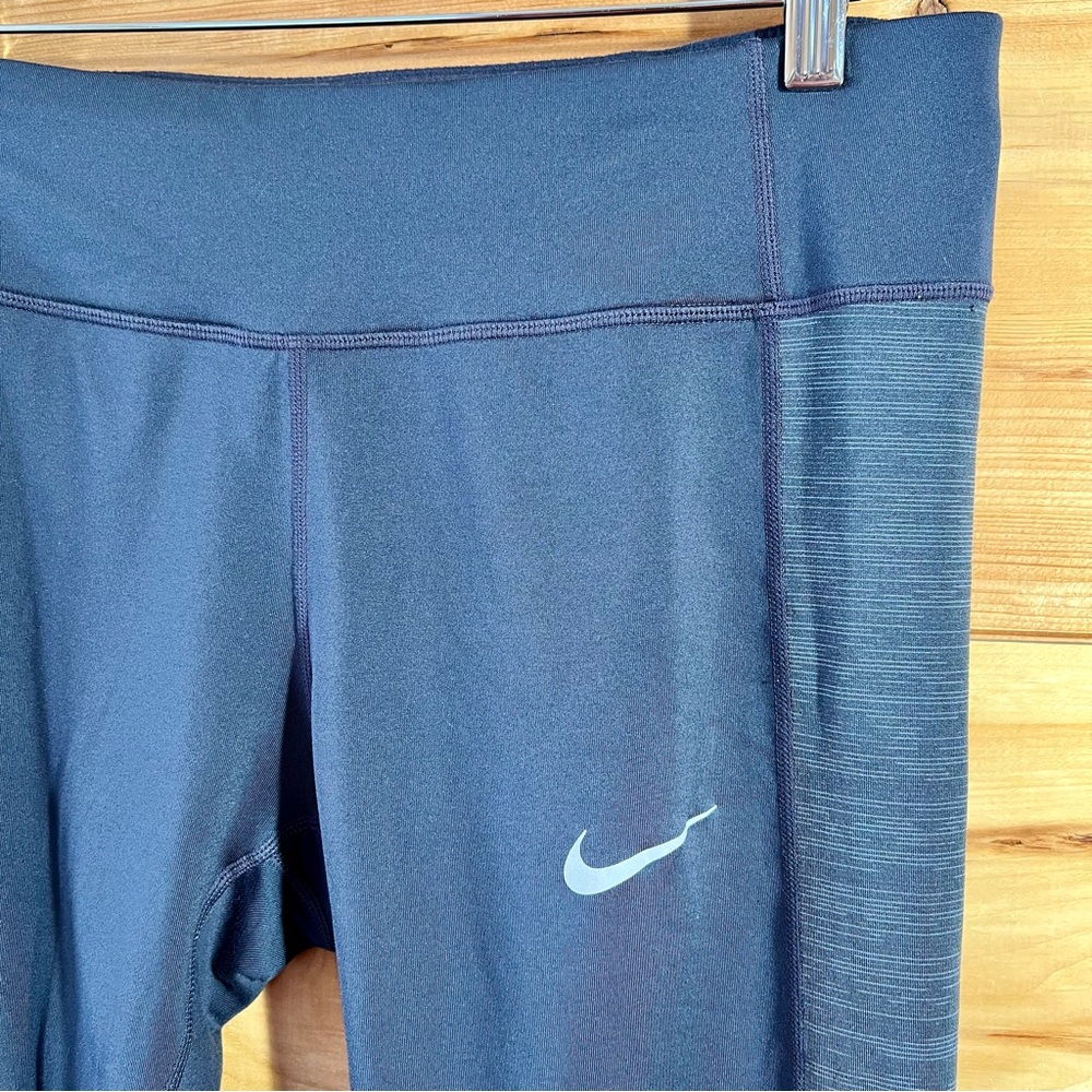 Nike Charcoal Dri-FIT Leggings Sporty Running Hiking Yoga Ankle Length